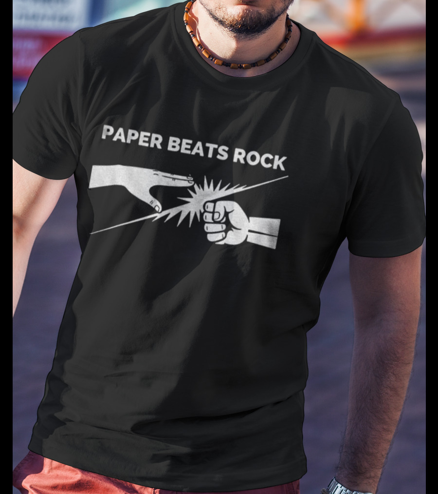 2025 Paper Beats Rock Hand Gesture Symbolism T-Shirt
