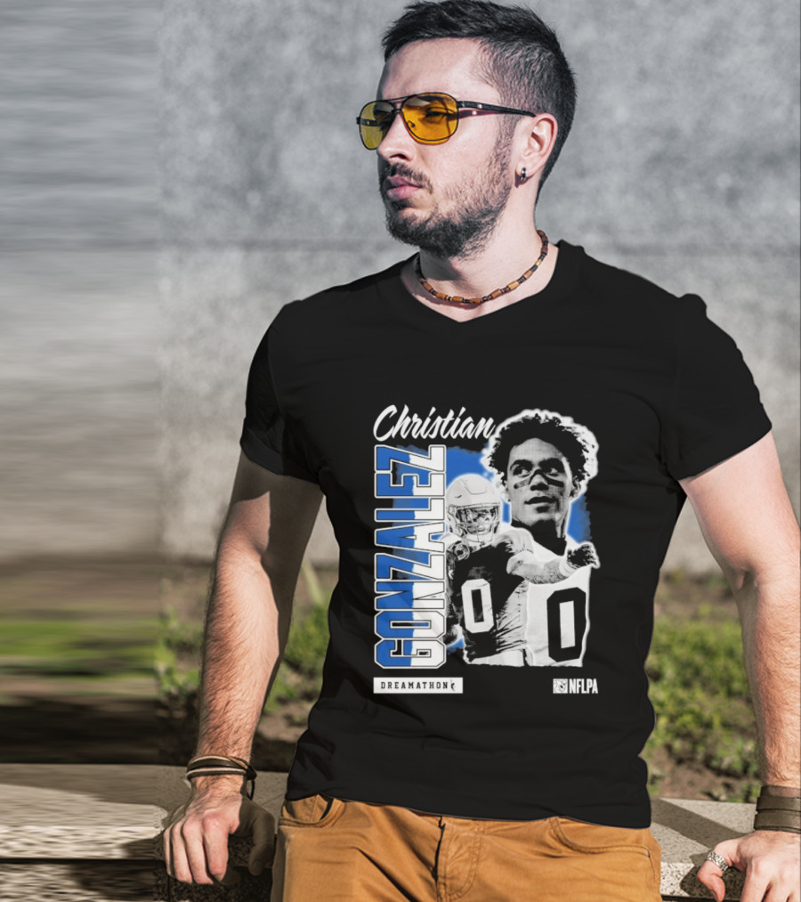 Christian Gonzalez NFLPA Dreamathon Football Athlete T-Shirt