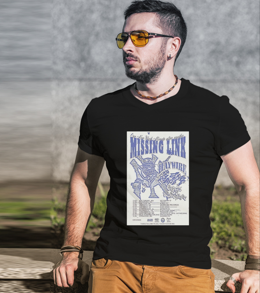 Missing Link One New York Minute Tour 2026 Dates All-City Show Locations T-Shirt