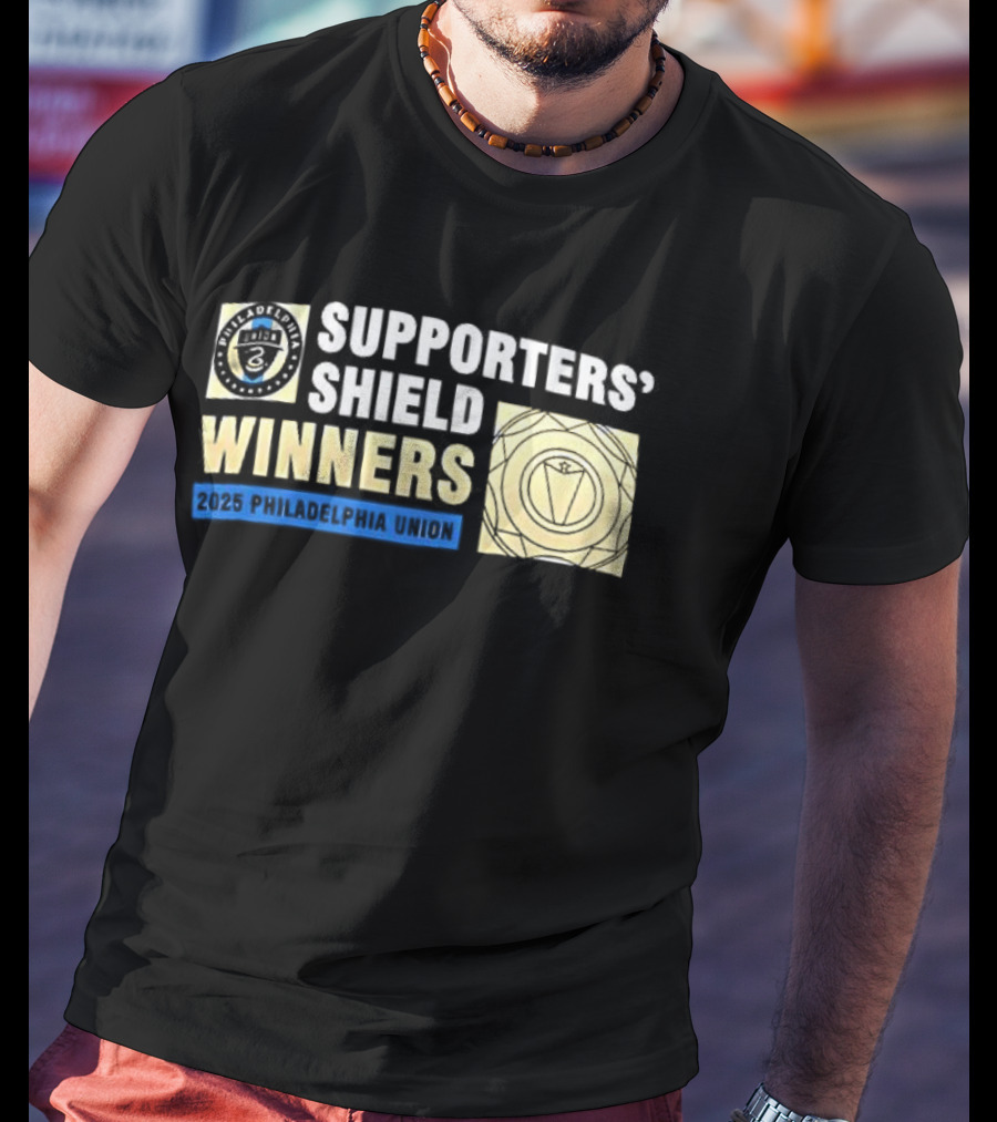 Philadelphia Union MLS 2025 Supporters’ Shield Winners Badge T-Shirt
