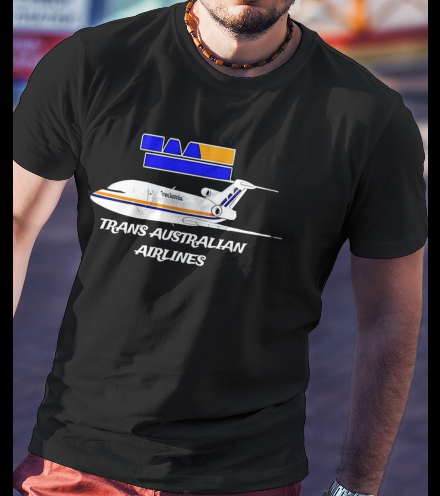 Trans Australian Airlines Classic Aviation Design Plane TAA Text Retro T-Shirt