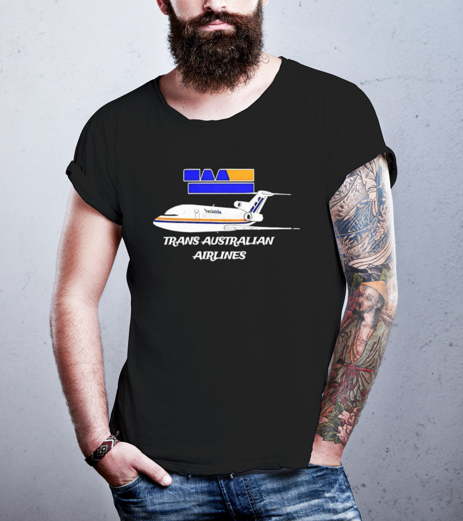 Trans Australian Airlines Classic Aviation Design Plane TAA Text Retro T-Shirt