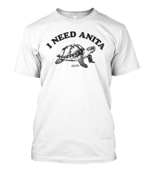 Pacifica I Need Anita Turtle Drawing Casual Wear T-Shirt