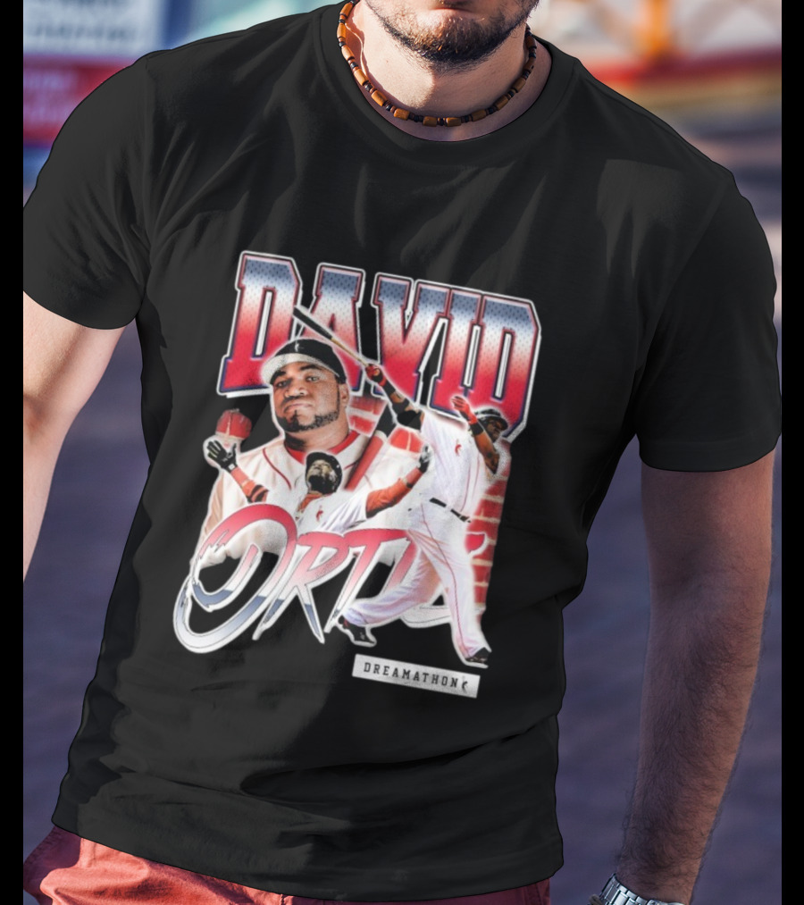 David Ortiz Big Papi Dreamathon Baseball Imagery MLB Legends T-Shirt