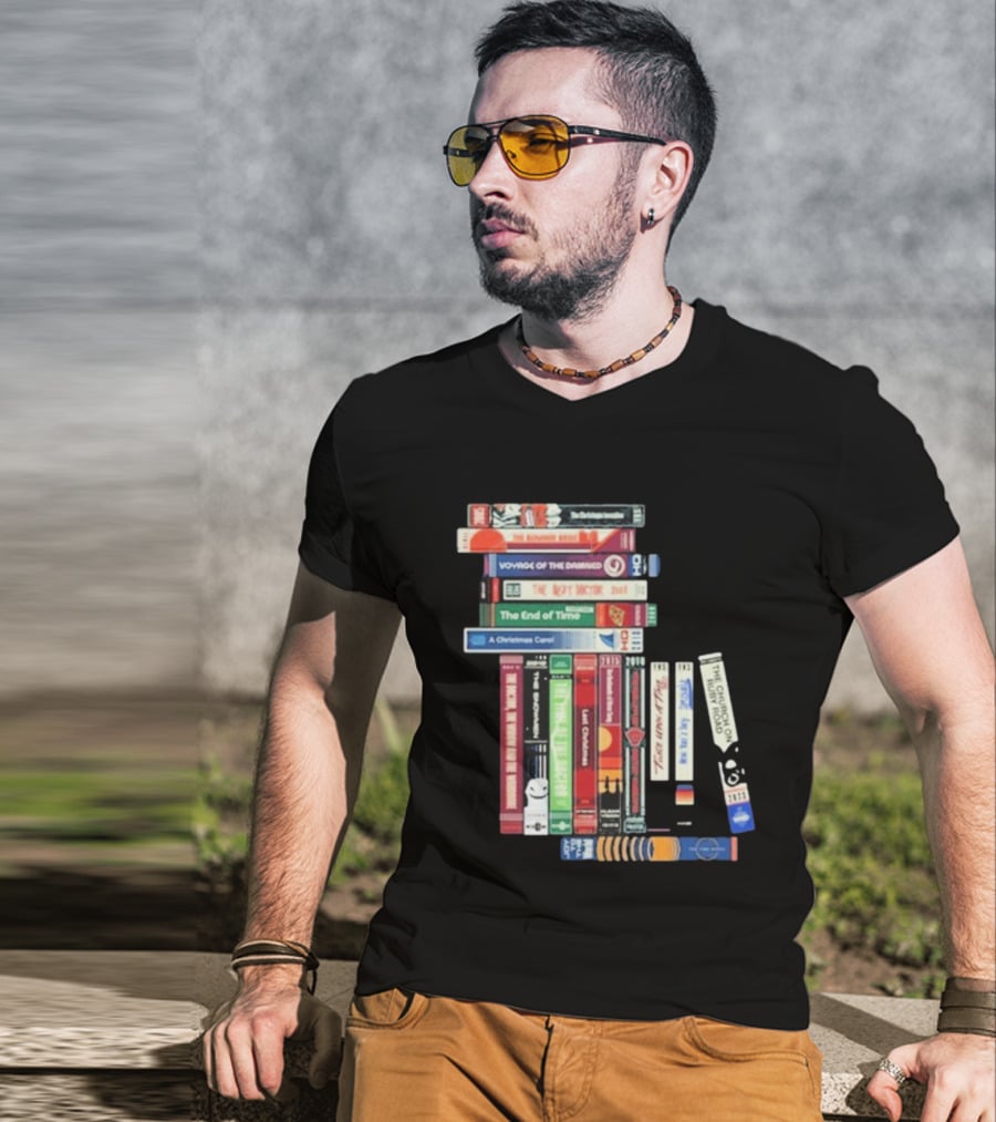 Doctor Who Voyage Of The Damned The Next Doctor End Of Time Christmas Carol Classic VHS Collection T-Shirt