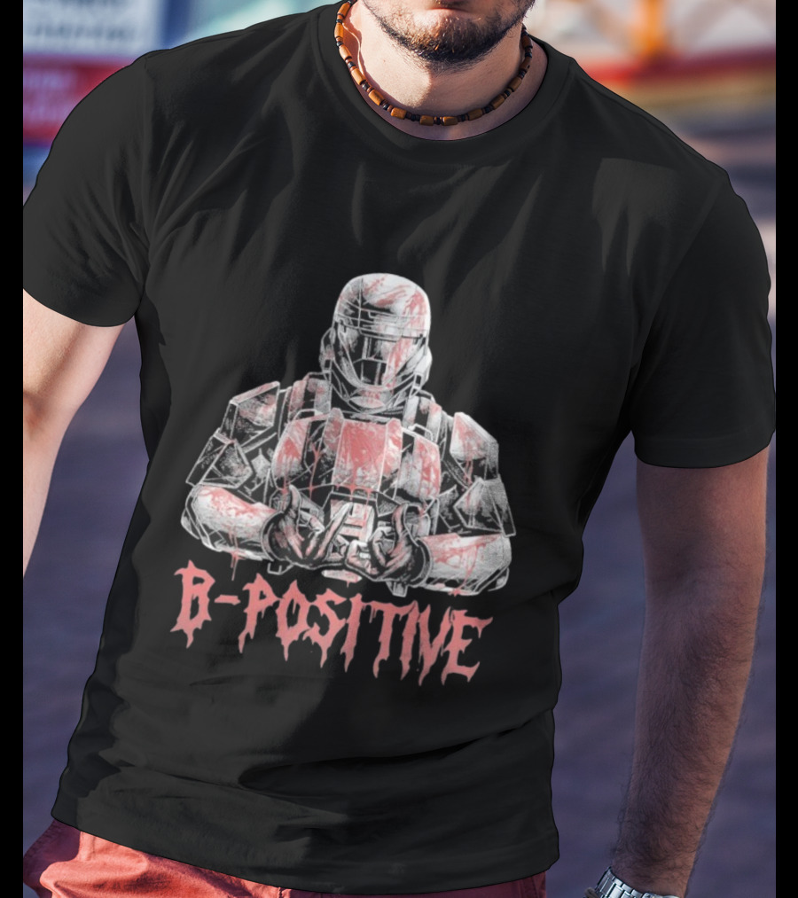 Halo Wars B Positive Spartan Armor Blood Theme T-Shirt