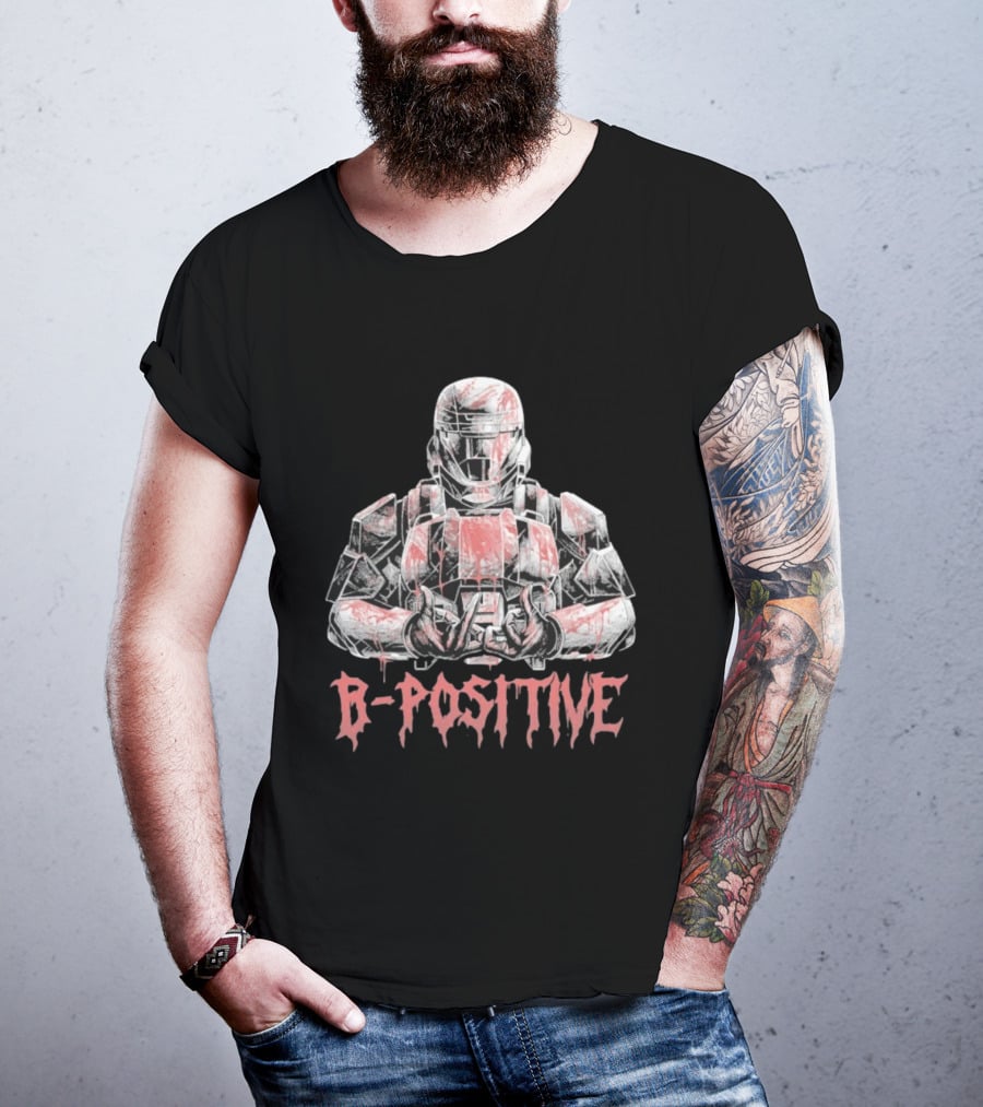 Halo Wars B Positive Spartan Armor Blood Theme T-Shirt