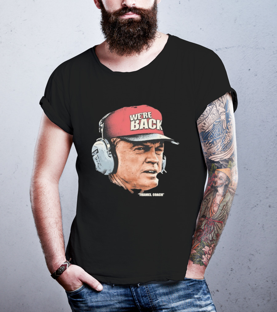 Matt Rhule We’re Back Thanks Coach Nebraska Cornhuskers Headset T-Shirt