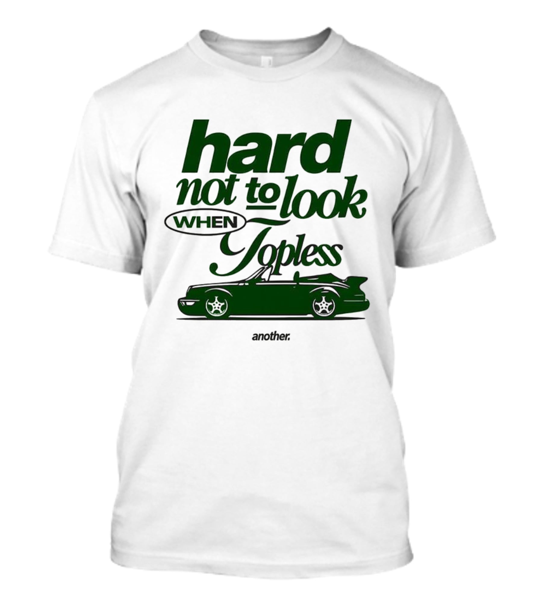 Hard Not To Look When Topless Convertible Car Motif T-Shirt