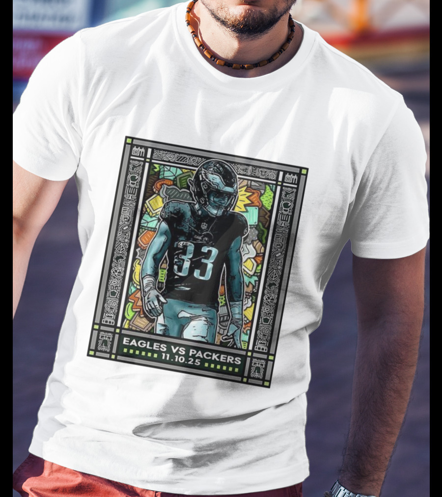 Eagles Vs Packers November 10 2025 Football Number 33 Philadelphia T-Shirt