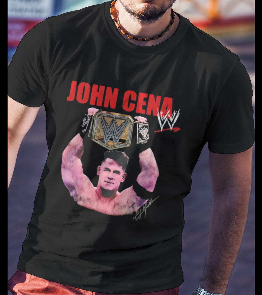 John Cena WWE Champion Vintage Wrestling Belt T-Shirt
