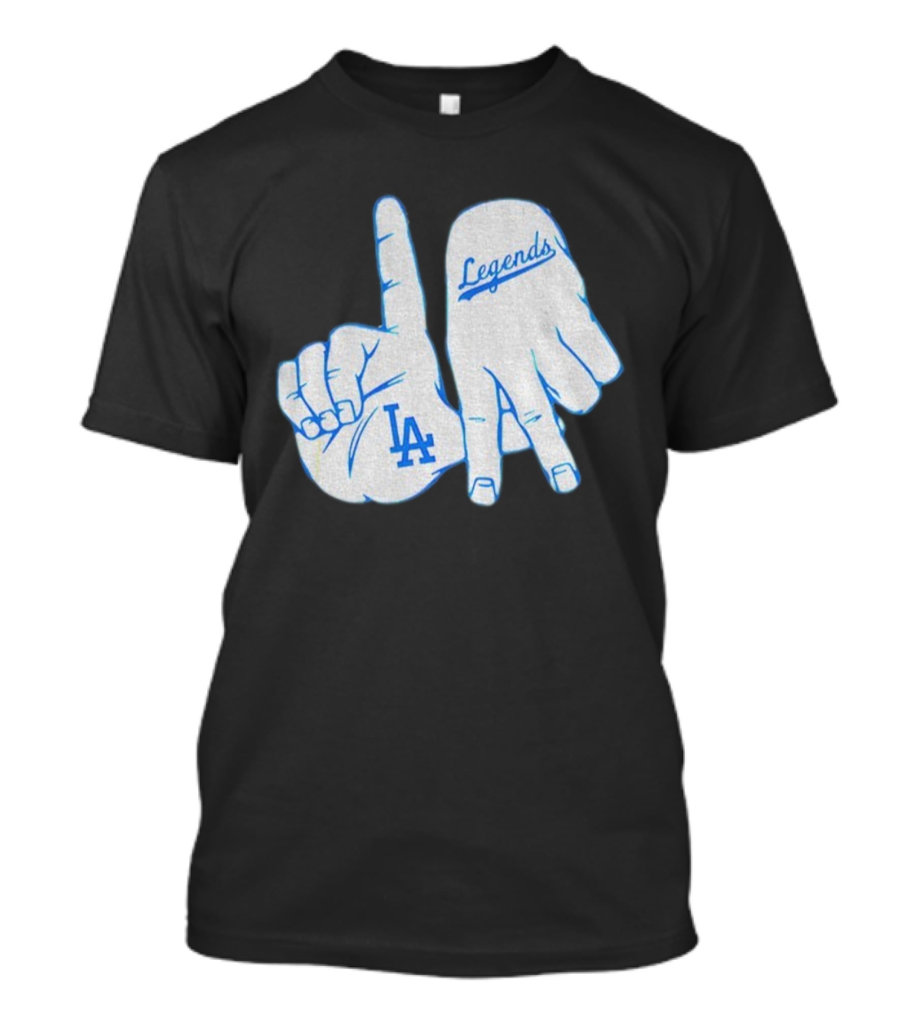 Los Angeles Dodgers Legends LA Hand Sign 2025 MLB Baseball T-Shirt