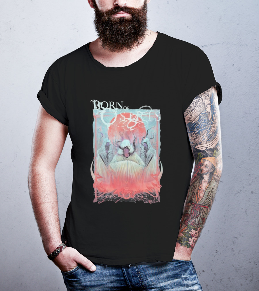 Born Of Osiris Dark Fable Mystical Hooded Figures And Fiery Aura T-Shirt