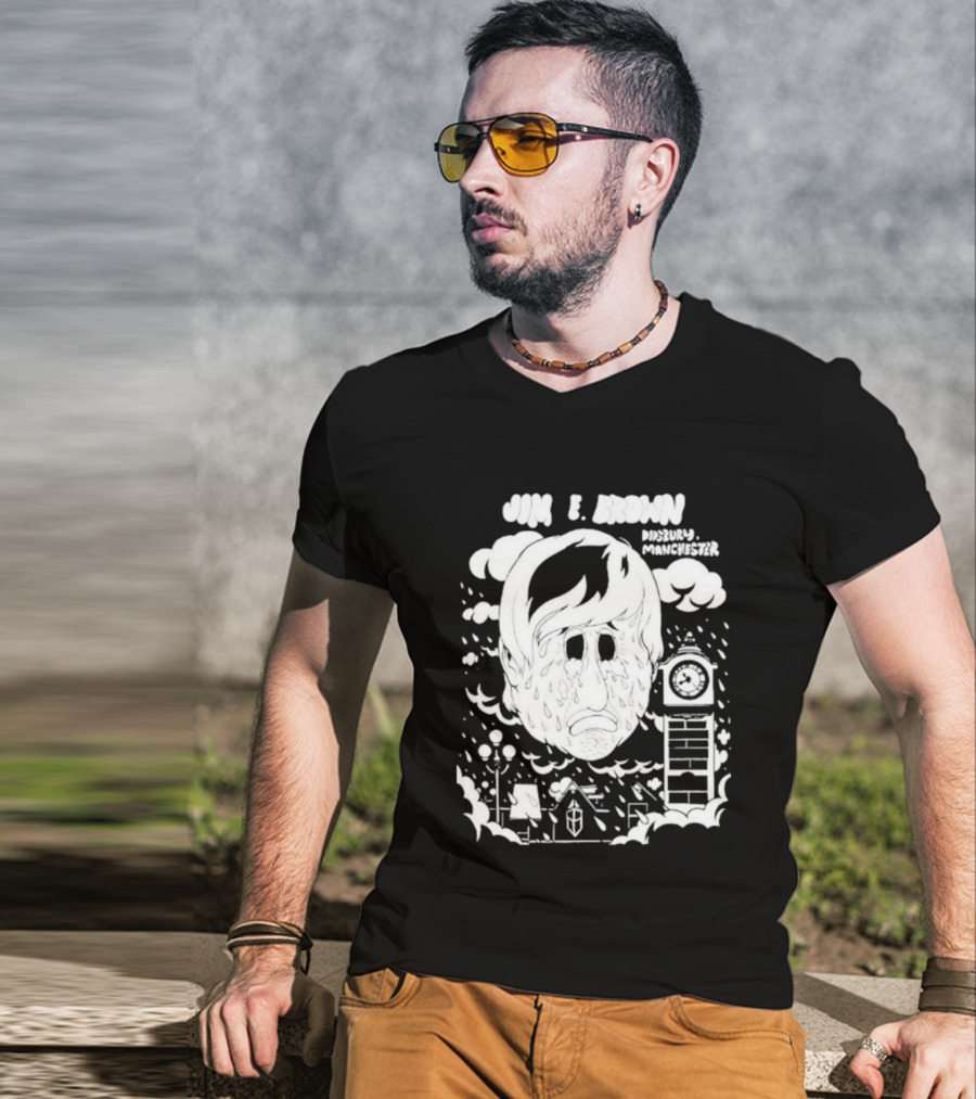 Jim E. Brown Didsbury Manchester Tower Dripping Portrait T-Shirt