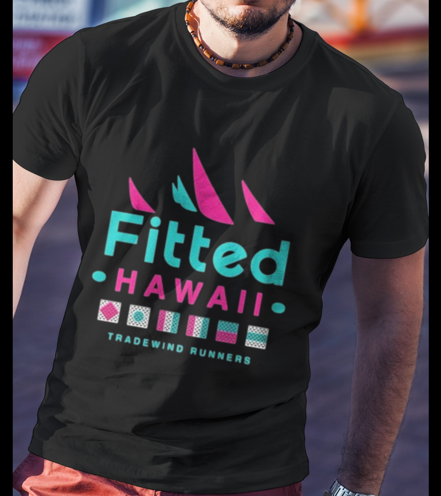 Fitted Hawaii Tradewind Runners Nautical Flags Seaworthy T-Shirt