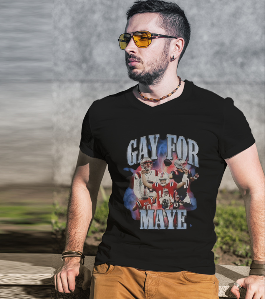 Gay For Maye New England Patriots Football Theme T-Shirt
