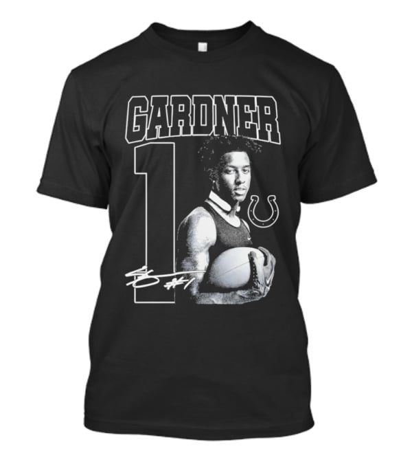 Gardner 1 Indianapolis Colts NFL Football Vintage Signature T-Shirt