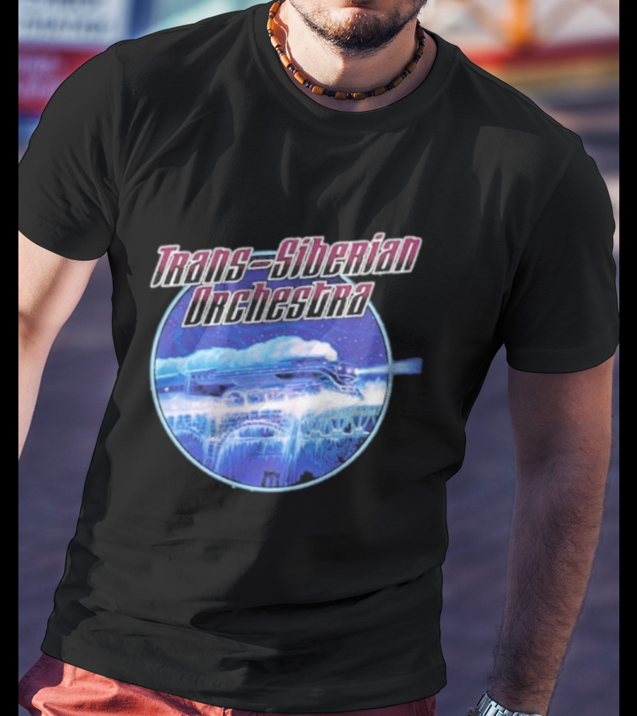 Trans-Siberian Orchestra Winter Train Scene Circle T-Shirt
