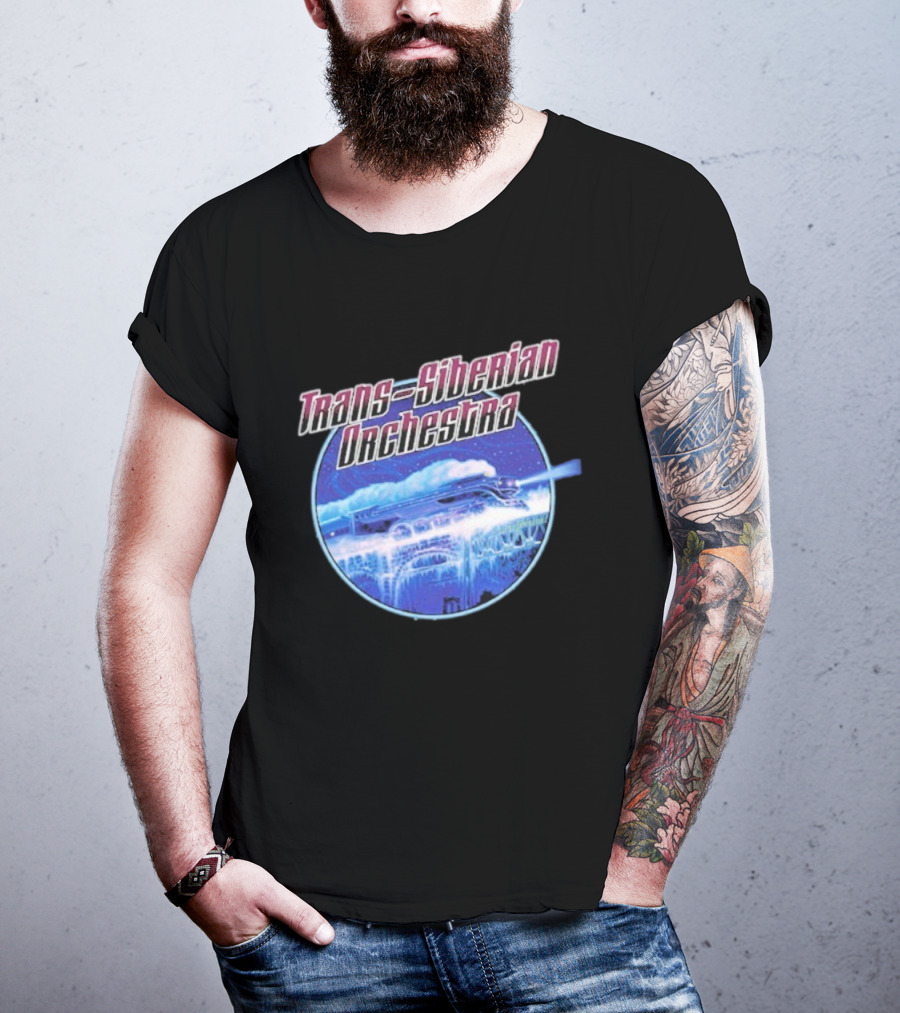 Trans-Siberian Orchestra Winter Train Scene Circle T-Shirt