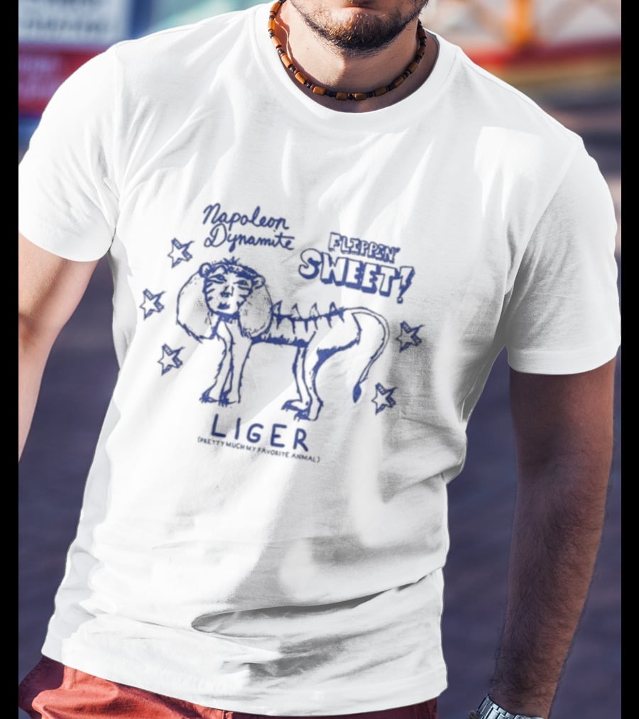 Napoleon Dynamite Flippin Sweet Liger Pretty Much My Favorite Animal Stars T-Shirt