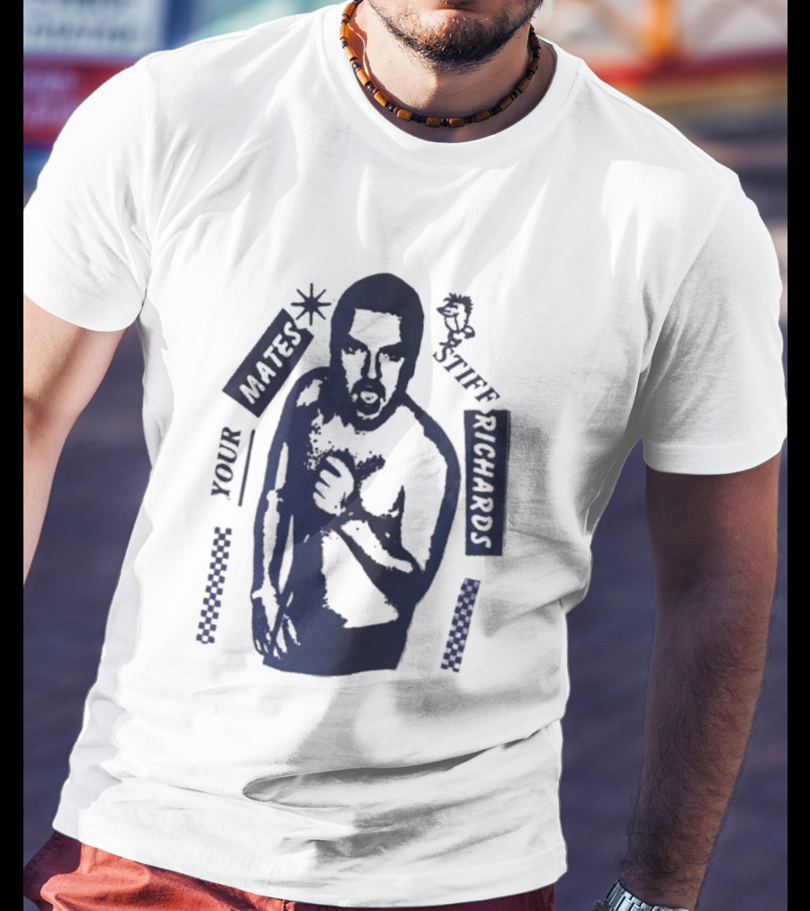 Stiff Richards Your Mates Star Portrait Monochrome T-Shirt