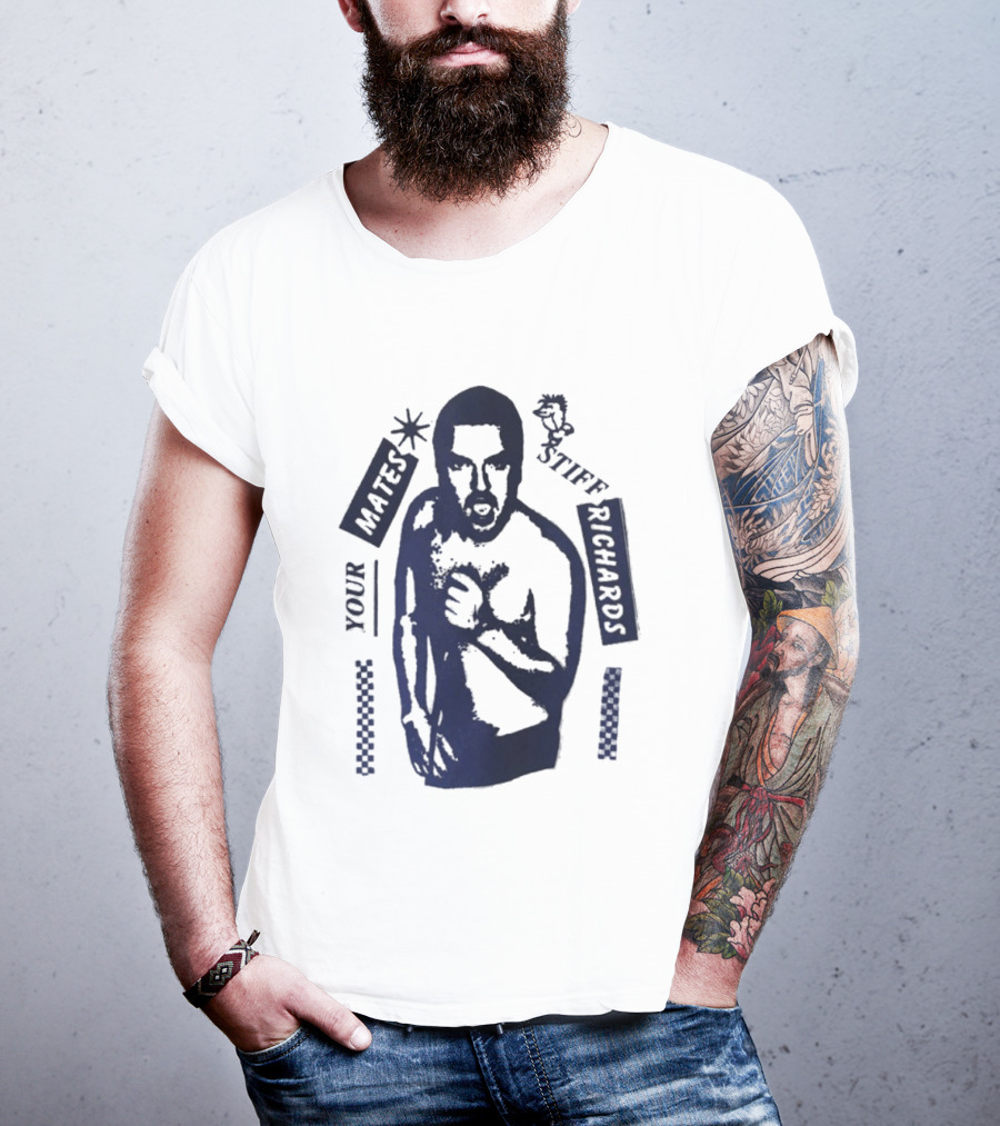 Stiff Richards Your Mates Star Portrait Monochrome T-Shirt