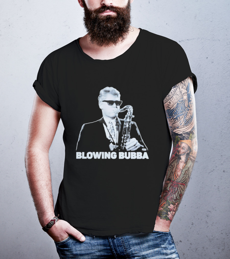 Bubba Diablo Macabre Blowing Bubba Saxophone Retro Style T-Shirt