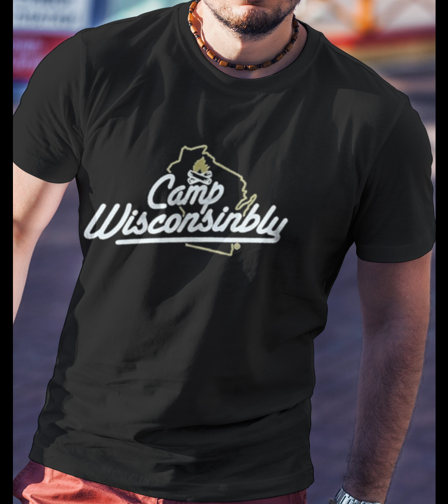 Camp Wisconsinbly Drink Wisconsinbly Wisconsin Map And Beer T-Shirt