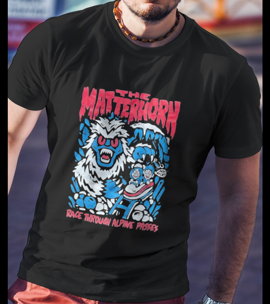 The Matterhorn Yeti Adventure Race Through Alpine Passes T-Shirt