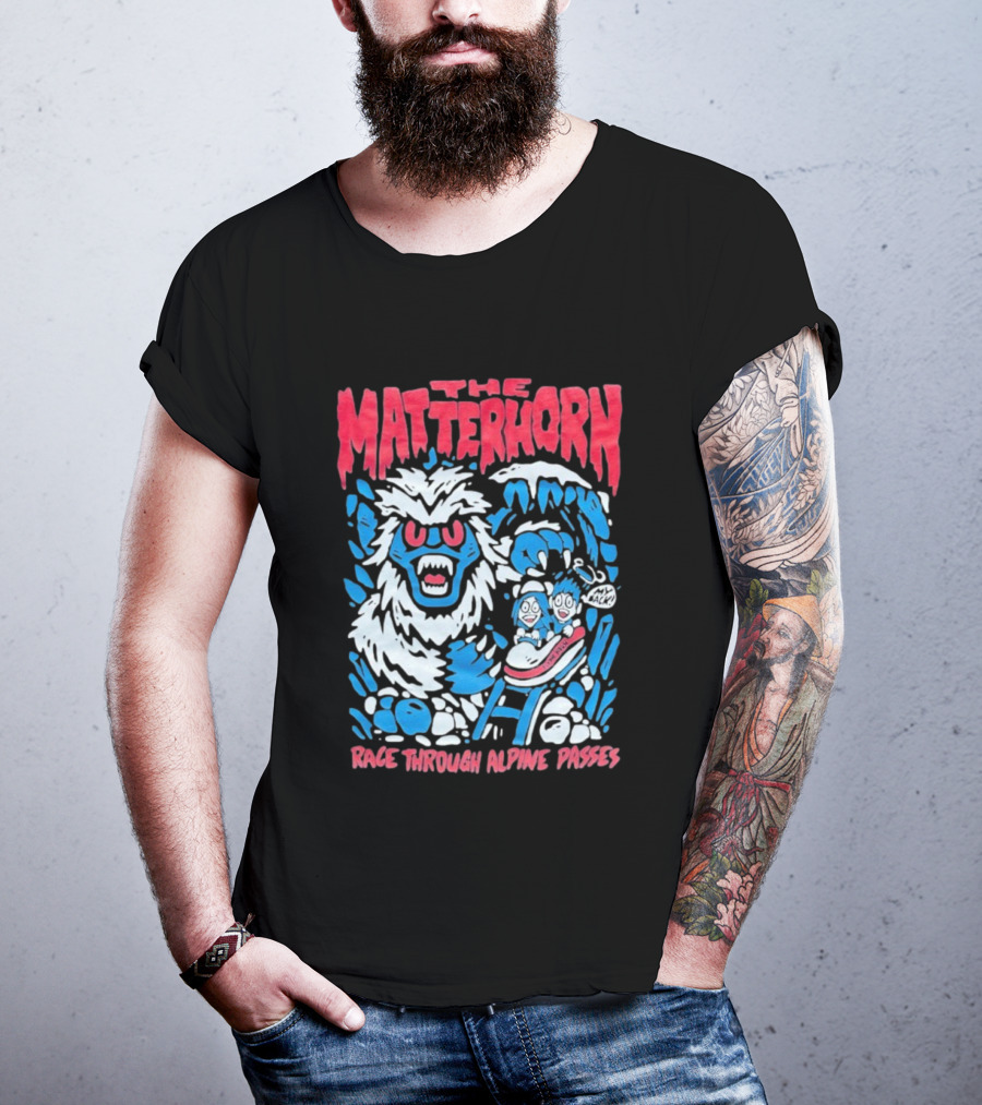 The Matterhorn Yeti Adventure Race Through Alpine Passes T-Shirt