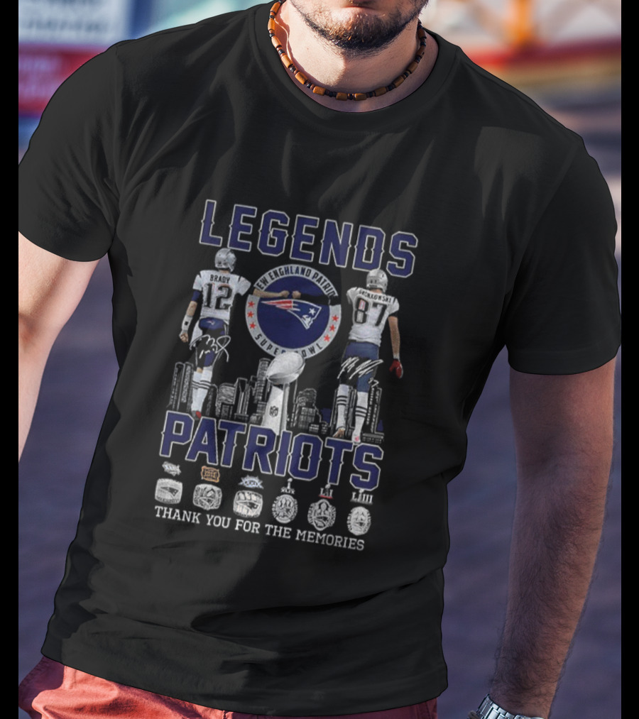 LEGENDS NEW ENGLAND PATRIOTS THANK YOU FOR THE MEMORIES T-Shirt