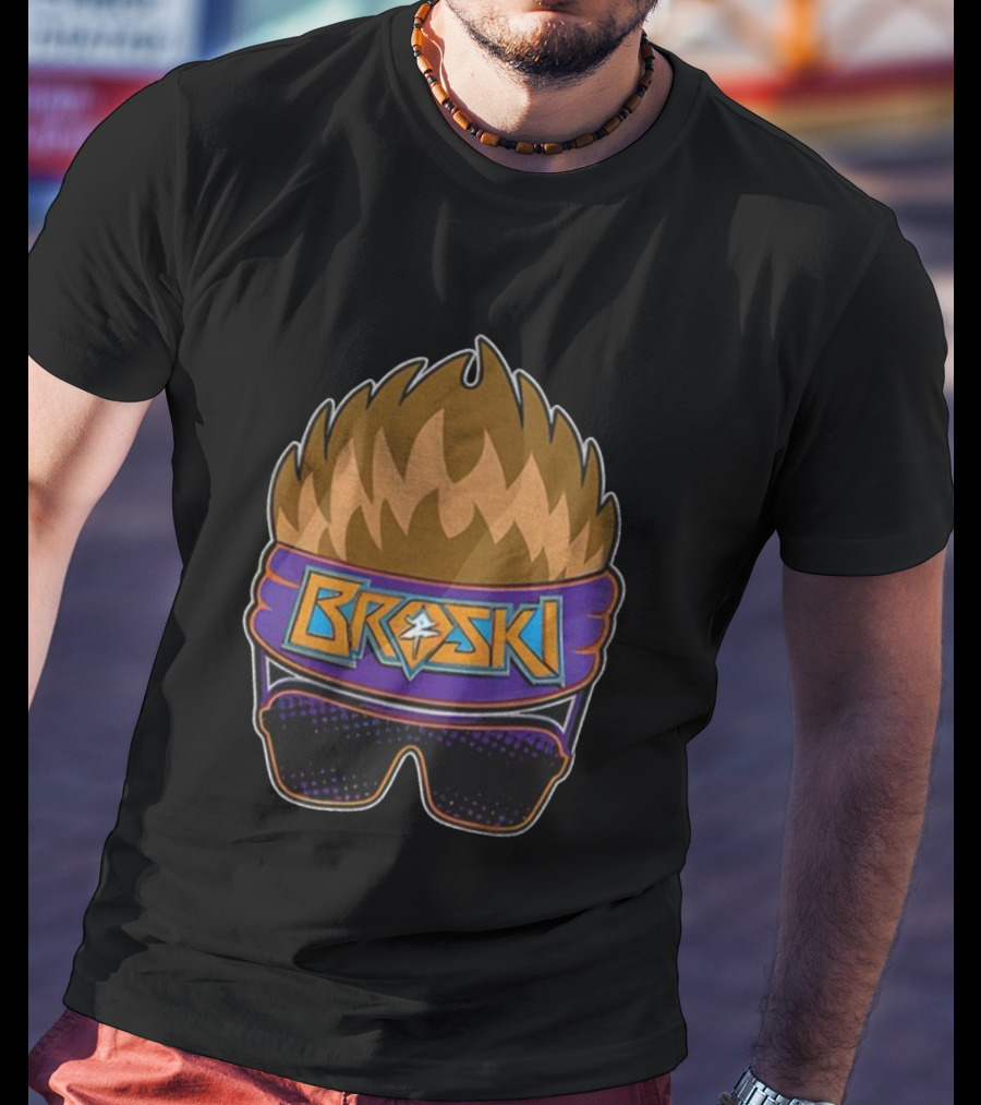 Broski Zack Ryder WWE Headband Sunglasses Hair Icon T-Shirt