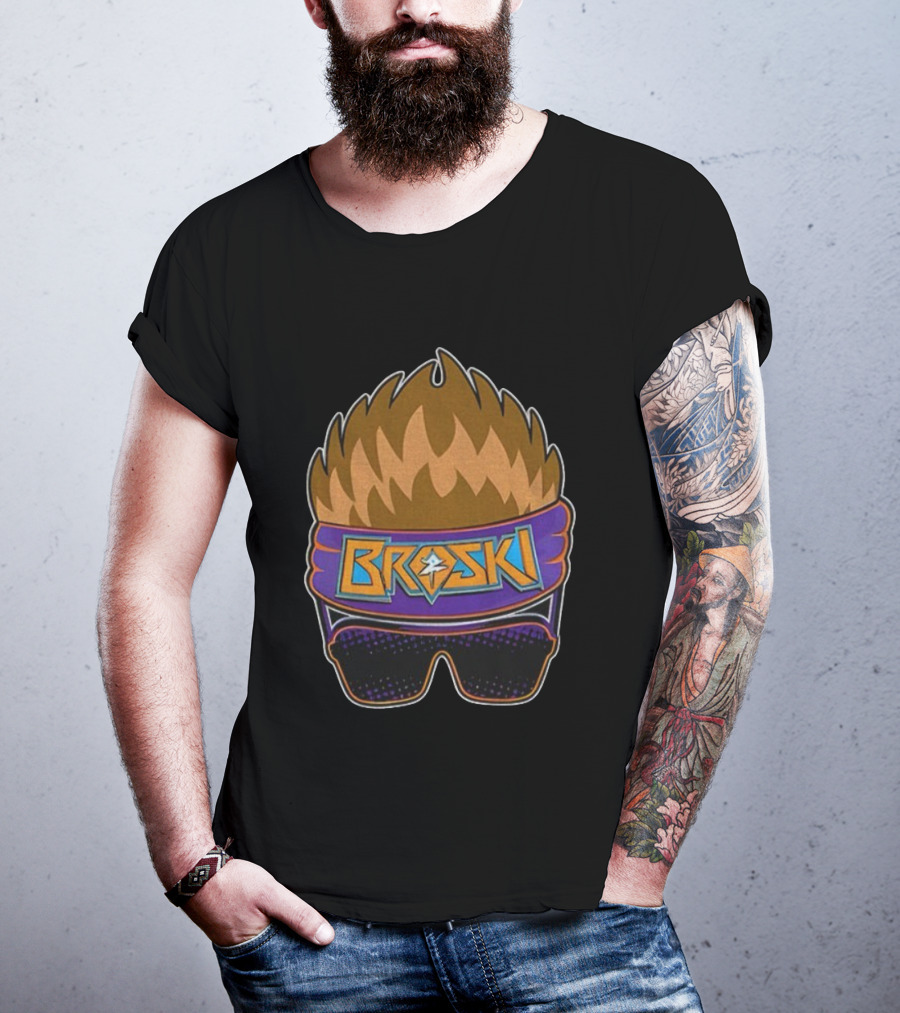 Broski Zack Ryder WWE Headband Sunglasses Hair Icon T-Shirt