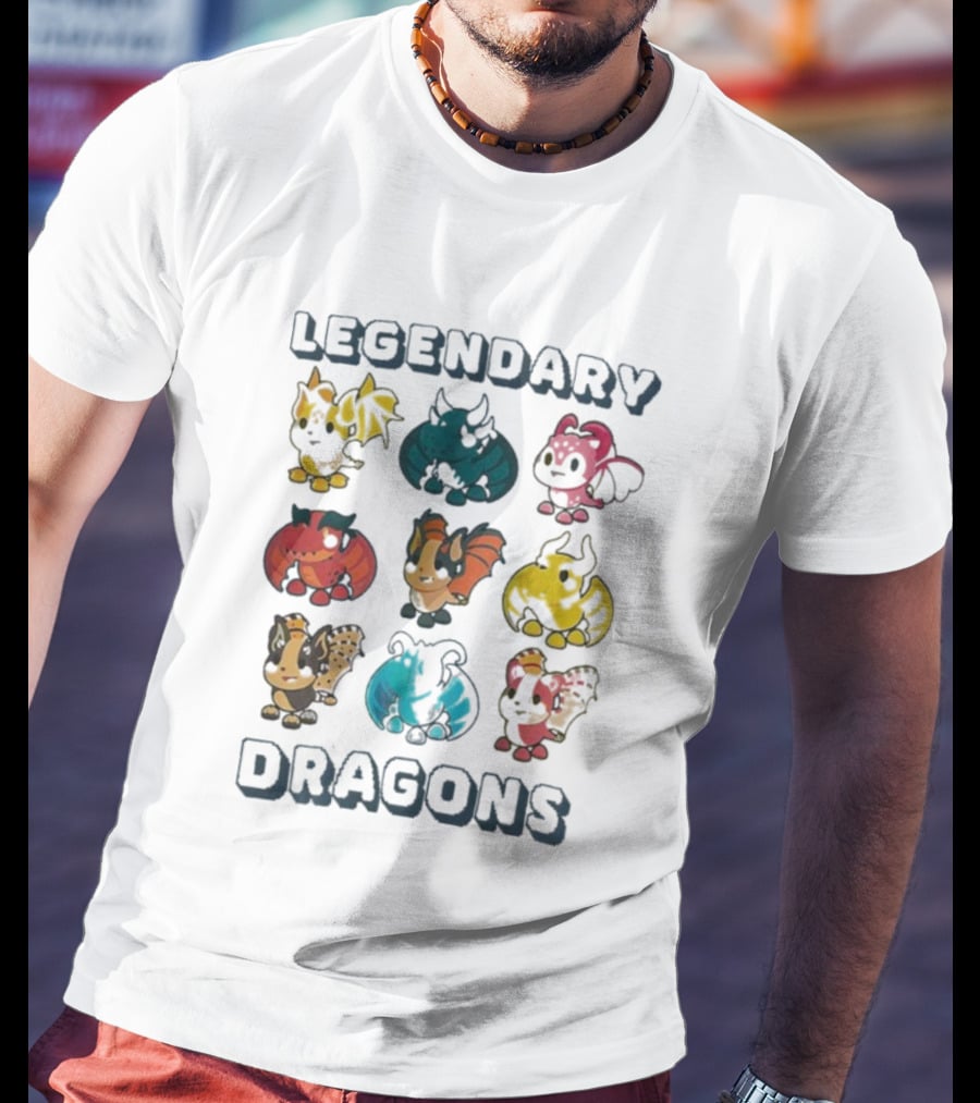 Legendary Dragons Adopt Me Colorful Characters Collection T-Shirt