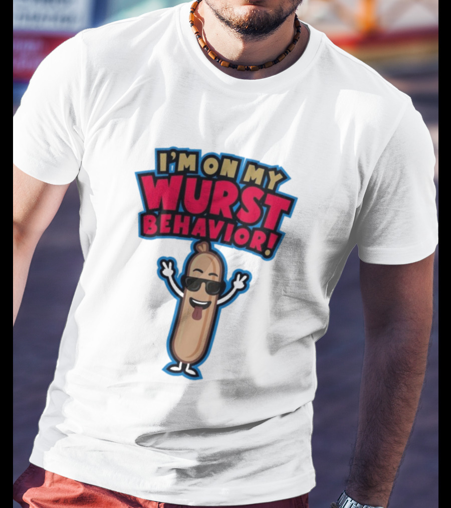 Jonas Brothers I'm On My Wurst Behavior Sausage Sunglasses Fun T-Shirt