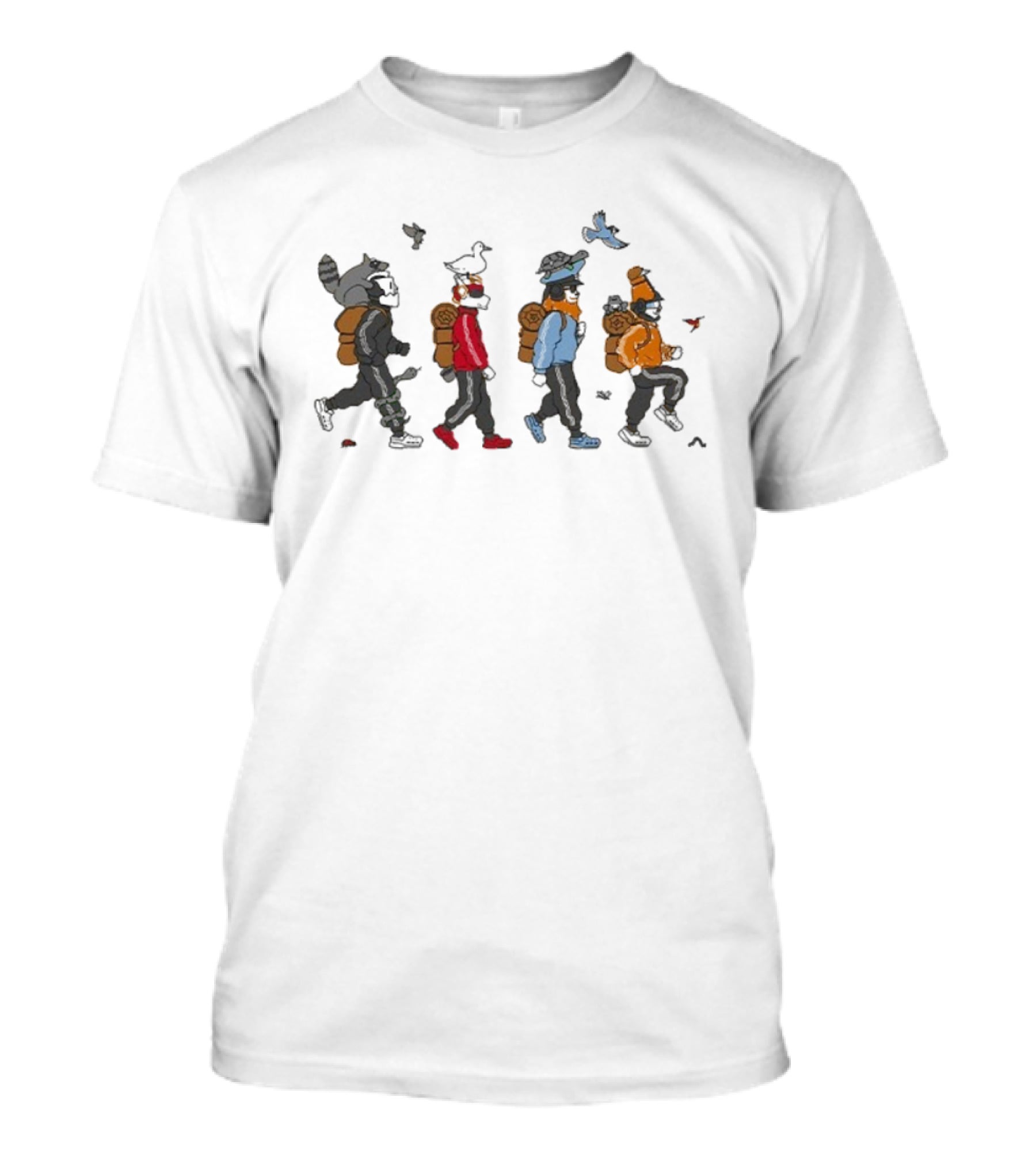 TWRP Critters Marching Raccoon Adventure Journey T-Shirt