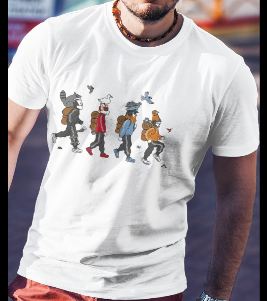 TWRP Critters Marching Raccoon Adventure Journey T-Shirt