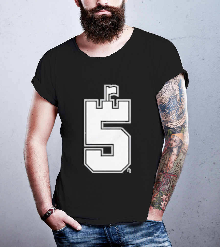 CA5TLE Number 5 Emblem With Flag Quadrant T-Shirt