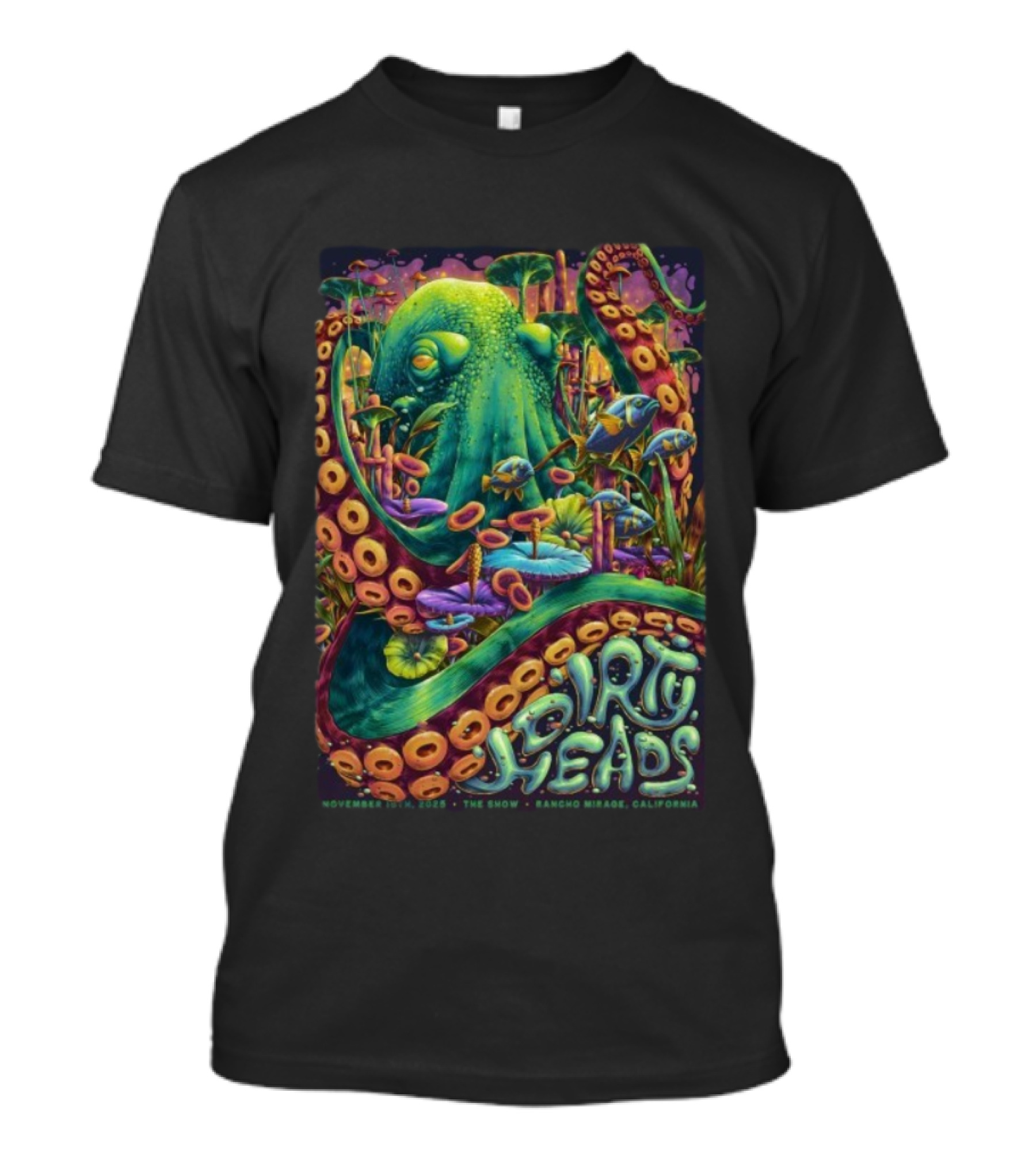 Dirty Heads November 15 2025 The Show Rancho Mirage California Octopus T-Shirt