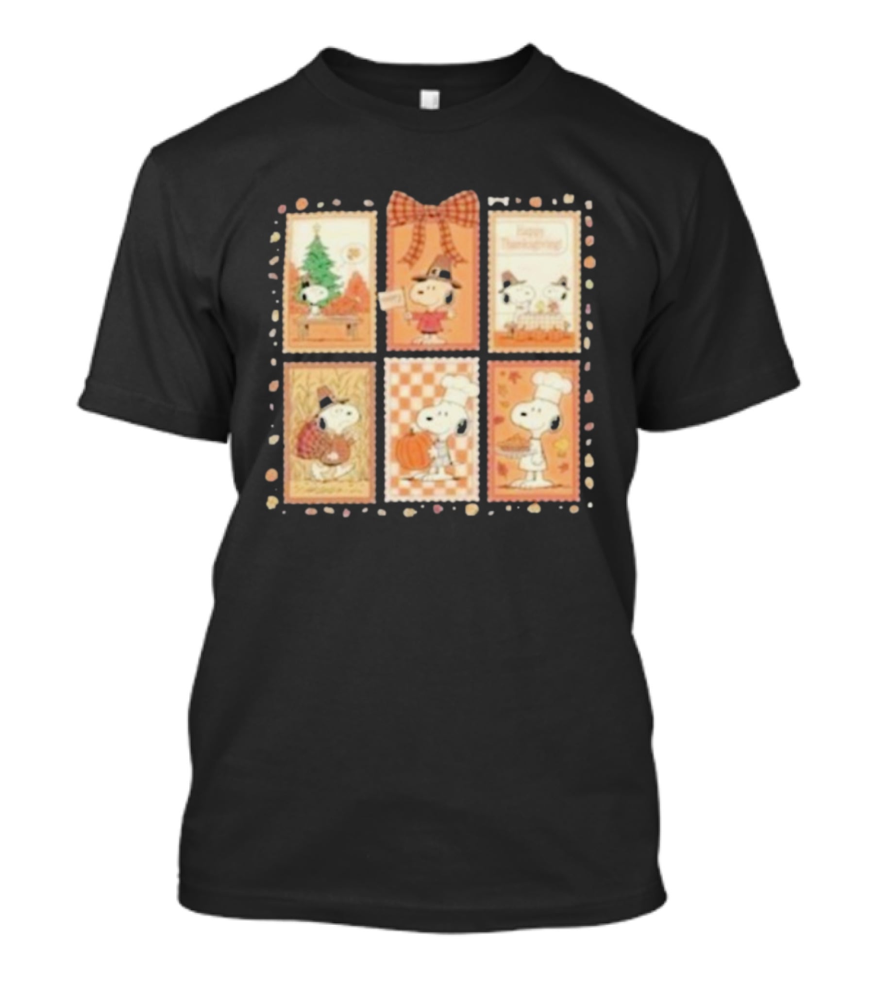 Snoopy Peanuts Thanksgiving Celebration Holiday Scenes T-Shirt