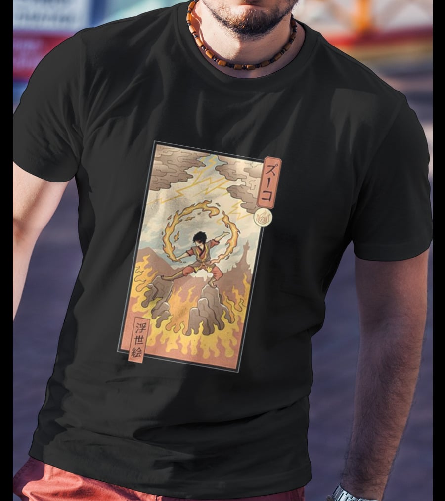 Zuko Firebending Ukiyo-e Avatar The Last Airbender Japanese Aesthetic T-Shirt