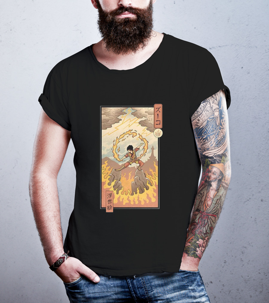 Zuko Firebending Ukiyo-e Avatar The Last Airbender Japanese Aesthetic T-Shirt