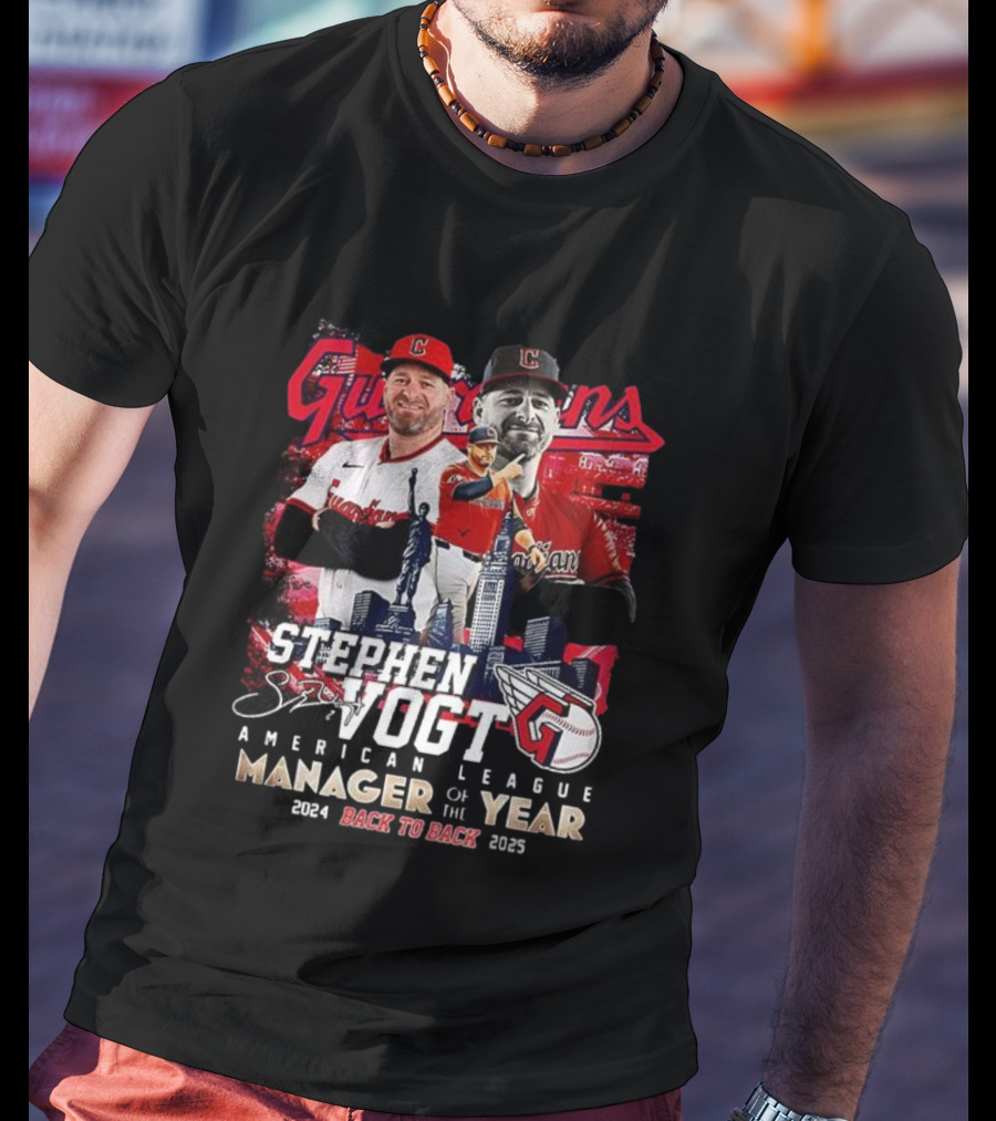 Guardians Stephen Vogt Back To Back American League Manager Of The Year 2024 2025 T-Shirt