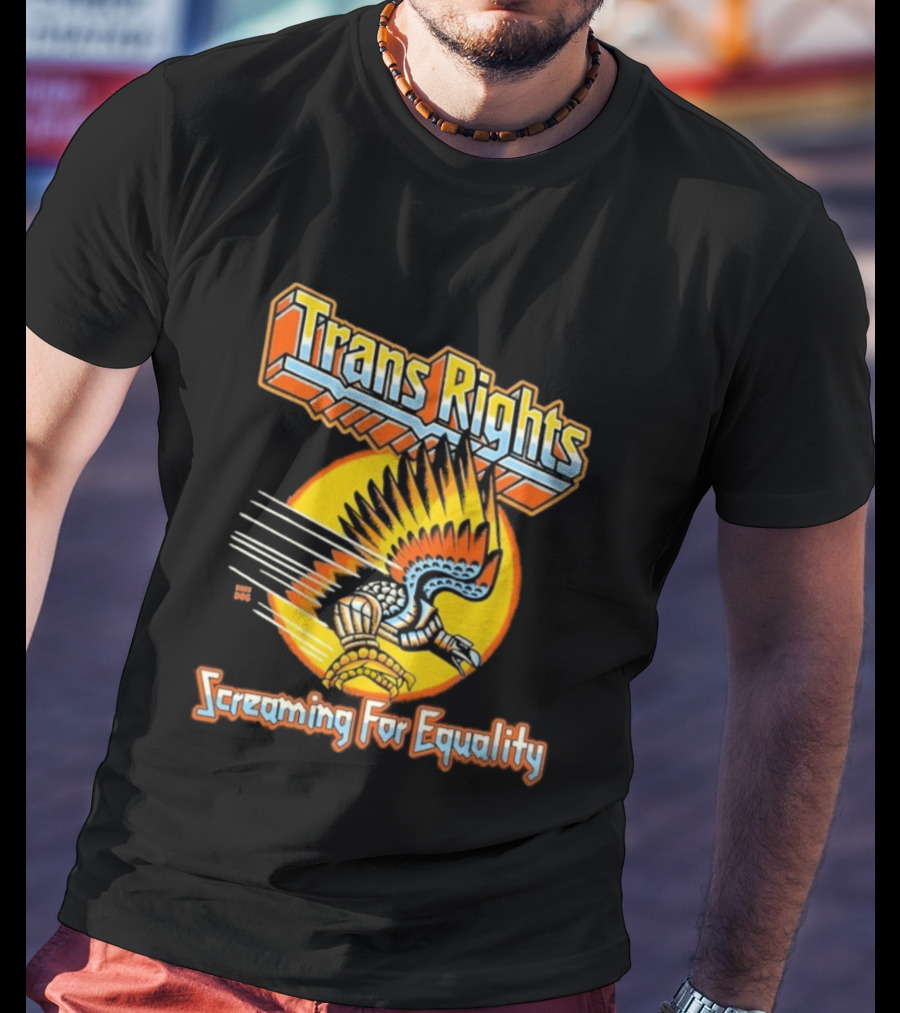 Trans Rights Screaming For Equality Phoenix Wings Empowerment T-Shirt