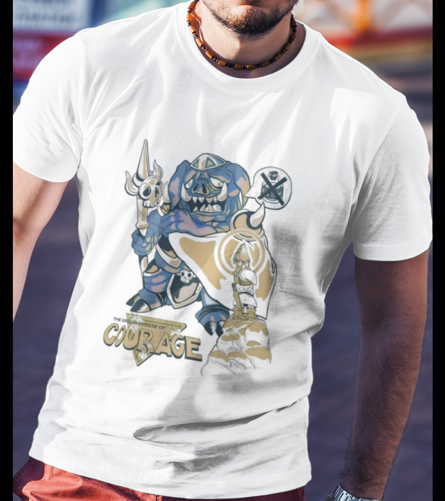 4thgeary Grilled Cheese Of Courage Warrior In Armor With Spear T-Shirt