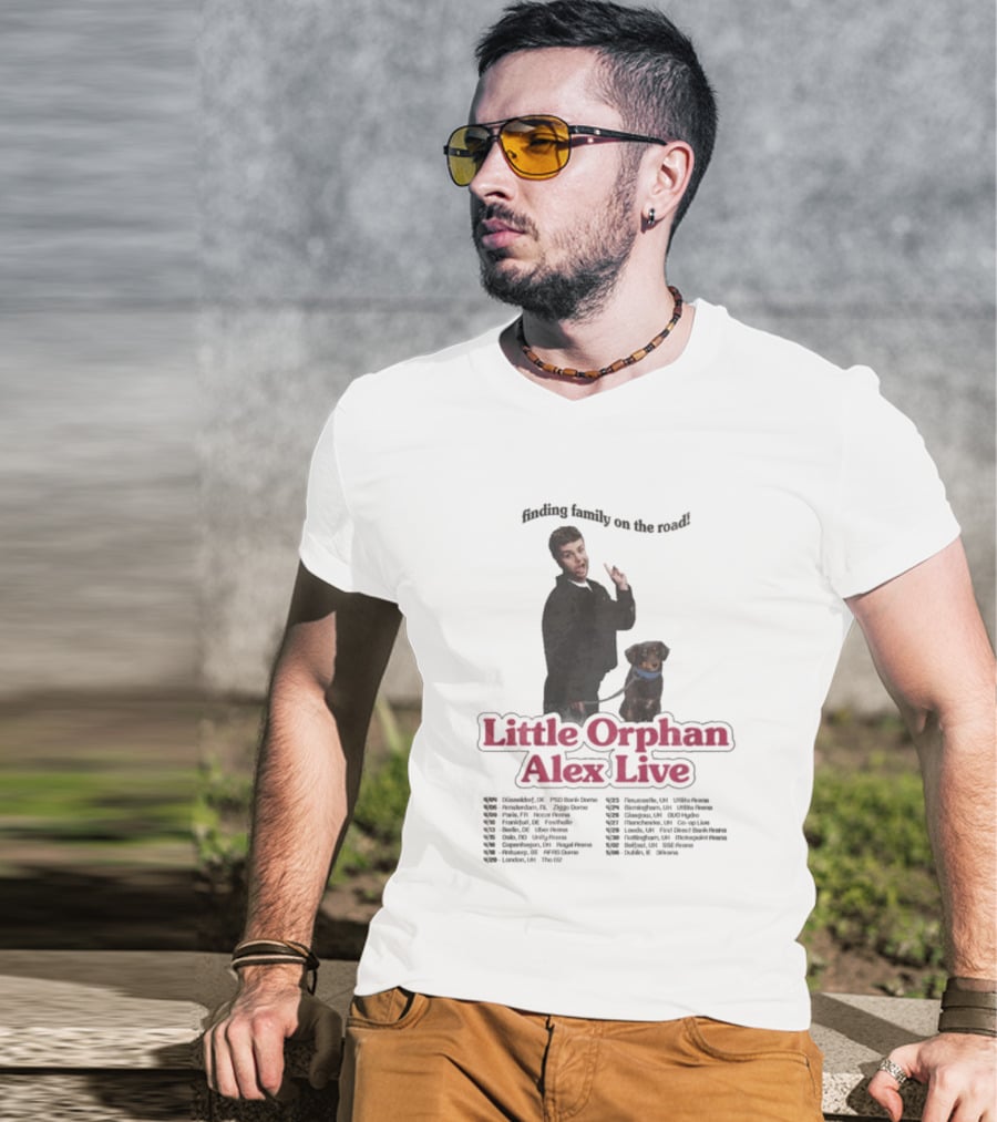 Finding Family On The Road Little Orphan Alex Live Tour 2026 Dates T-Shirt