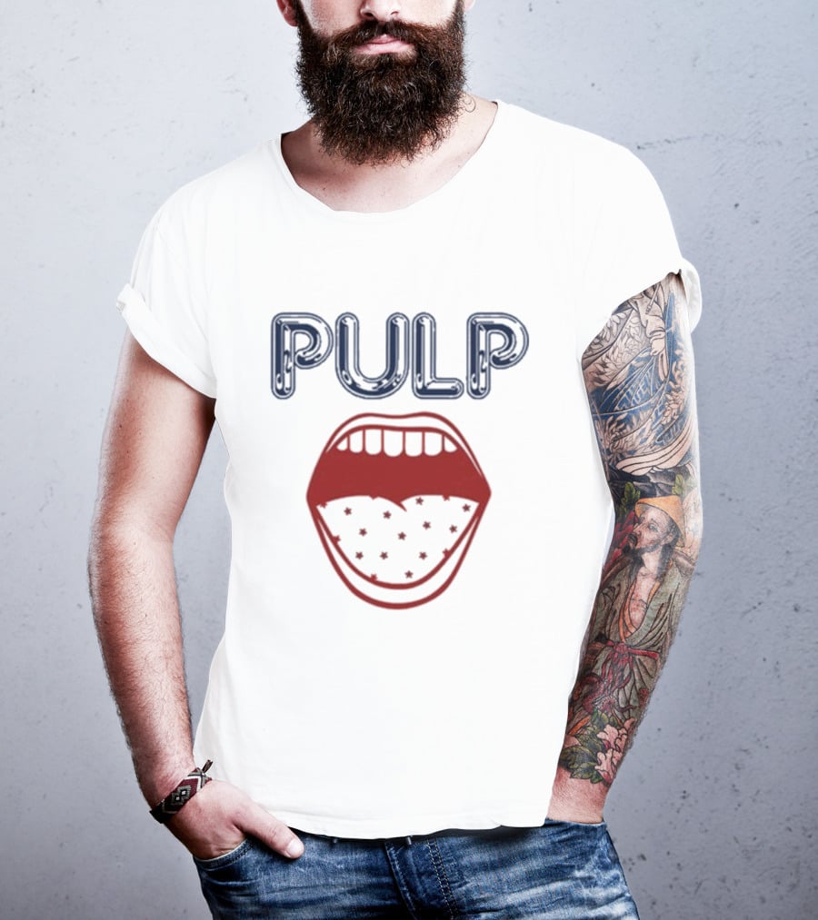 Pulp Us Tour Big Mouth Stars Logo T-Shirt