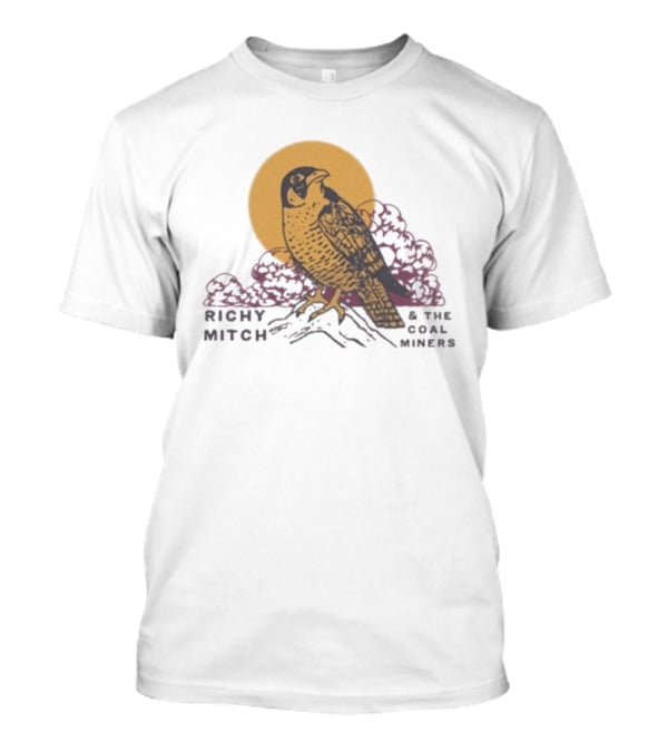 Richy Mitch And The Coal Miners Falcon Drawing And Sunset Scene T-Shirt