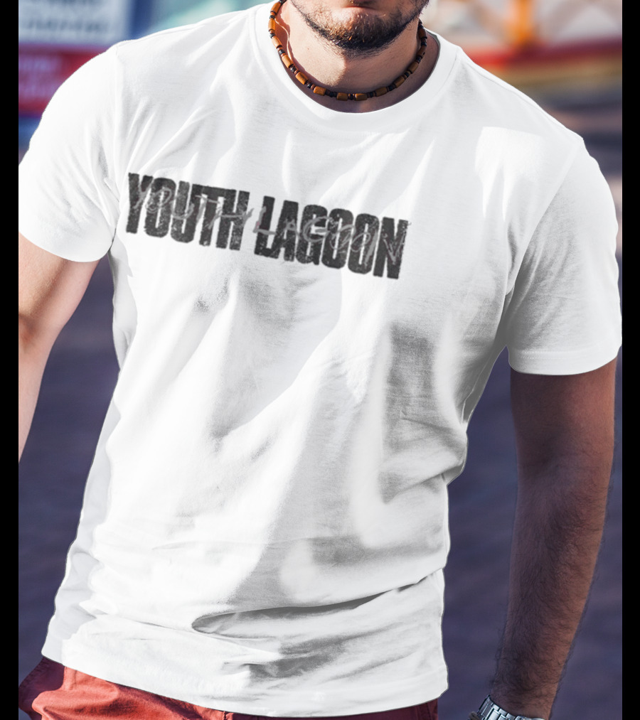 Youth Lagoon Grunge-Inspired Text Print T-Shirt