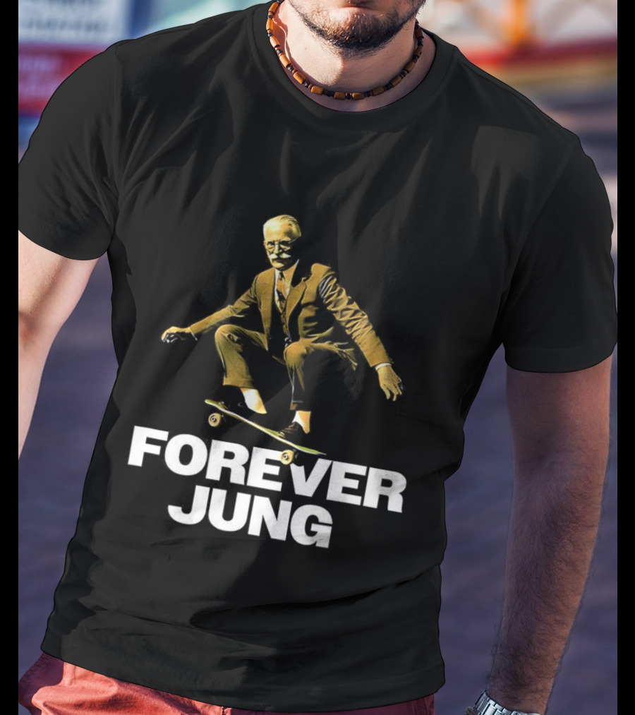 Forever Jung Skateboarding Carl Jung Psychoanalytic Theme T-Shirt